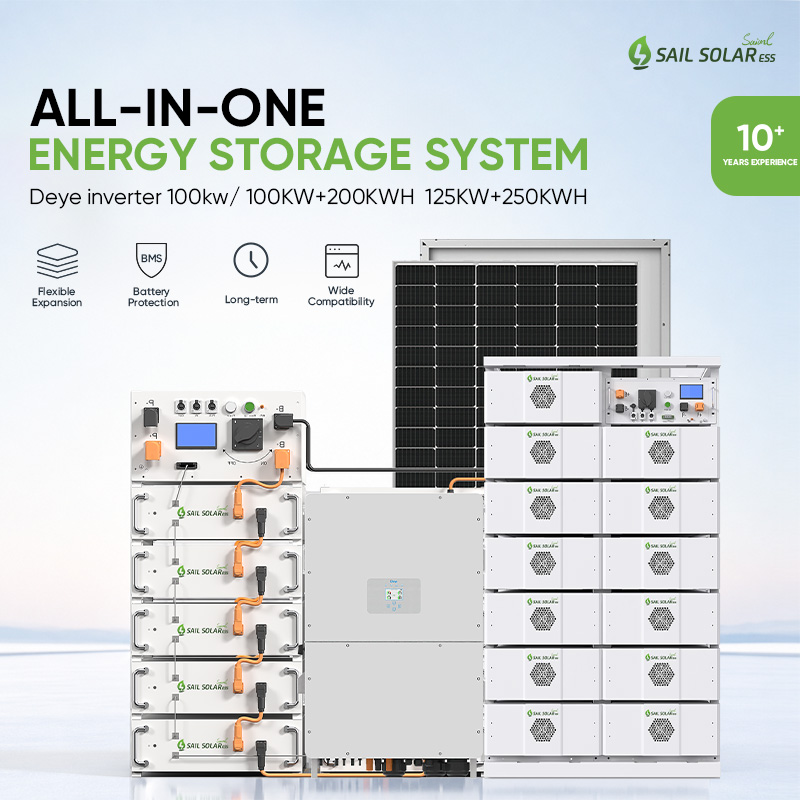 100-kW-/125-kW-Batteriespeicher-Solaranlage mit Deye-Hybrid-Wechselrichter